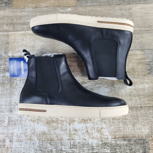 Birkenstock Bend Chelsea‎ Boots Mens Sz 10 Black Casual Natural Leather Pull On
